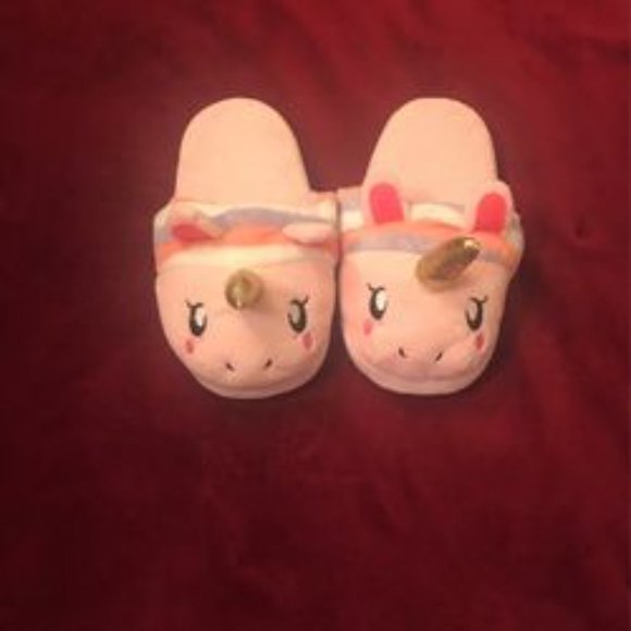 Pink Unicorn Slippers Size 7-8 Ladies - Picture 1 of 3